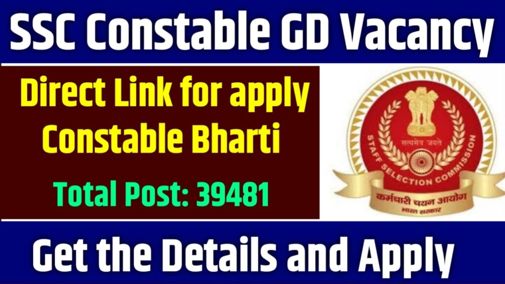 SSC GD Constable Recruitment 2024 Out for 39481 Constable Posts, Check All Details